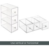 image:imagemDesign Plastic Stackable Desktop Organizer Tower Storage Station with 3 Drawers for Home Office  Holds Pens Sticky Notes Binder Clips Notepads Gel Pens or Erasers  Lumiere Collection  Clear