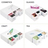 image:imagemDesign Plastic Stackable Desktop Organizer Tower Storage Station with 3 Drawers for Home Office  Holds Pens Sticky Notes Binder Clips Notepads Gel Pens or Erasers  Lumiere Collection  White