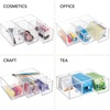 image:imagemDesign Plastic Stackable Desktop Organizer Tower Storage Station with 3 Drawers for Home Office  Holds Pens Sticky Notes Binder Clips Notepads Gel Pens or Erasers  Lumiere Collection  Clear