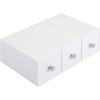 image:imagemDesign Plastic Stackable Desktop Organizer Tower Storage Station with 3 Drawers for Home Office  Holds Pens Sticky Notes Binder Clips Notepads Gel Pens or Erasers  Lumiere Collection  White
