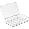 image:imagemDesign Plastic Stackable Eyeglass Case Storage Organizer with Hinged Lid for Unisex Sunglasses Reading Glasses Fashion Eye Wear Protective Glasses 5 Sections Ligne Collection  3 Pack  ClearClear