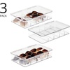 image:imagemDesign Plastic Stackable Eyeglass Case Storage Organizer with Hinged Lid for Unisex Sunglasses Reading Glasses Fashion Eye Wear Protective Glasses 5 Sections Ligne Collection  3 Pack  ClearClear