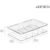 image:imagemDesign Plastic Stackable Eyeglass Case Storage Organizer with Hinged Lid for Unisex Sunglasses Reading Glasses Fashion Eye Wear Protective Glasses 5 Sections Ligne Collection  3 Pack  ClearClear