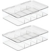 image:imagemDesign Plastic Stackable Eyeglass Case Storage Organizer with Hinged Lid for Unisex Sunglasses Reading Glasses Fashion Eye Wear Protective Glasses 5 Sections Ligne Collection  3 Pack  ClearClear