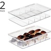 image:imagemDesign Plastic Stackable Eyeglass Case Storage Organizer with Hinged Lid for Unisex Sunglasses Reading Glasses Fashion Eye Wear Protective Glasses 5 Sections Ligne Collection  3 Pack  ClearClear