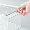 image:imagemDesign Plastic Stackable Home Office Storage Organizer Box with Hinge Lid  Holder Container Bin for Note Pads Gel Pens Staples Dry Erase Markers Tape Supplies  Lumiere Collection  Clear1275 x 725 x 5 Pack of 1
