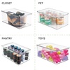 image:imagemDesign Plastic Stackable Home Office Storage Organizer Box with Hinge Lid  Holder Container Bin for Note Pads Gel Pens Staples Dry Erase Markers Tape Supplies  Lumiere Collection  Clear1275 x 725 x 5 Pack of 1