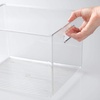 image:imagemDesign Plastic Storage Organizer Container Bin Closet Organization for Hallway Bedroom Linen Coat and Entryway  Holds Clothing Blankets and Accessories Ligne Collection 4 Pack Clear12 x 10 x 8 Pack of 1