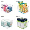 image:imagemDesign Plastic Storage Organizer Container Bin Closet Organization for Hallway Bedroom Linen Coat and Entryway  Holds Clothing Blankets and Accessories Ligne Collection 4 Pack Clear12 x 10 x 8 Pack of 4