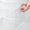 image:imagemDesign Plastic Storage Organizer Container Bin Closet Organization for Hallway Bedroom Linen Coat and Entryway  Holds Clothing Blankets and Accessories Ligne Collection 4 Pack Clear12 x 10 x 8 Pack of 1