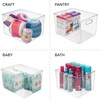 image:imagemDesign Plastic Storage Organizer Container Bin Closet Organization for Hallway Bedroom Linen Coat and Entryway  Holds Clothing Blankets and Accessories Ligne Collection 4 Pack Clear12 x 10 x 8 Pack of 1