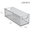 image:imagemDesign Plastic Video Game and DVD Storage Organizer  Game and Movie Disc Holder Bin with Handles for Home Media Console Stand and Closet Shelf  Ligne Collection  8 Pack  Smoke GraySmoke Gray