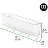image:imagemDesign Plastic Wall Mount Mail and Key Holder with 5 Hooks Hanger Rack Shelf for Home Entryway Mudroom Kitchen Hold Letters Cards Magazines Coats Umbrellas Ligne Collection  BlackClear