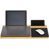 image:imagemDesign Portable Bamboo Wood Lapdesk Table Tray for Laptop with Slots for Phone and Tablet  Left and RightHanded Design for Work Writing Artists Dorm Homework and Crafting  NaturalTan