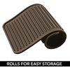 image:imagemDesign Premium Quality Square Pet Food and Water Bowl Feeding Mat for Dogs and Cats Waterproof NonSlip Durable Silicone Placemat  Food Safe  Small Linelle Collection  Espresso BrownEspresso Brown