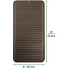 image:imagemDesign Premium Quality Square Pet Food and Water Bowl Feeding Mat for Dogs and Cats Waterproof NonSlip Durable Silicone Placemat  Food Safe  Small Linelle Collection  Espresso BrownEspresso Brown