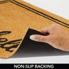 image:imagemDesign Rectangular Coir and Rubber Entryway Welcome Doormat with Natural Fibers for Indoor or Outdoor Use  Decorative Script Hello Design  NaturalBlackNatural Border Hello