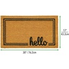 image:imagemDesign Rectangular Coir and Rubber Entryway Welcome Doormat with Natural Fibers for Indoor or Outdoor Use  Decorative Script Hello Design  NaturalBlackNatural Border Hello
