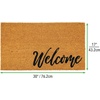 image:imagemDesign Rectangular Coir and Rubber Entryway Welcome Doormat with Natural Fibers for Indoor or Outdoor Use  Decorative Script Hello Design  NaturalBlackNatural Cursive Welcome