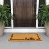 image:imagemDesign Rectangular Coir and Rubber Entryway Welcome Doormat with Natural Fibers for Indoor or Outdoor Use  Decorative Script Hello Design  NaturalBlackNatural Border Hello