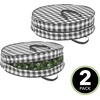 image:imagemDesign Round 30 Wreath Storage Container with Handles Fabric Christmas Wreath Storage Bag Protector Garland Storage Bag Container Holiday Decoration Organizer  2 Pack Buffalo Plaid BlackWhiteBlackWhite