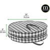 image:imagemDesign Round 30 Wreath Storage Container with Handles Fabric Christmas Wreath Storage Bag Protector Garland Storage Bag Container Holiday Decoration Organizer  2 Pack Buffalo Plaid BlackWhiteBlackWhite