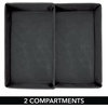image:imagemDesign Set of 2 Canvas Wardrobe Organiser  Storage Box for Drawers and Cupboard with 2 Compartments  Fabric Wardrobe Storage for Socks Underwear etc  Dark Grey