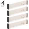 image:imagemDesign Set of 4 Drawer Dividers  Expandable Drawer Organiser Set with Protective Foam Ends  Useful Kitchen Accessories  CreamCream