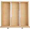 image:imagemDesign Set of 4 Drawer Dividers  Expandable Drawer Organiser Set with Protective Foam Ends  Useful Kitchen Accessories  CreamWhite
