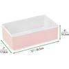 image:imagemDesign Set of 6 Storage Boxes  Bedroom Organiser Boxes for Lingerie Socks Bras and Accessories  Clothes Storage for Bedrooms  PinkWhite