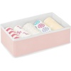 image:imagemDesign Set of 6 Storage Boxes  Bedroom Organiser Boxes for Lingerie Socks Bras and Accessories  Clothes Storage for Bedrooms  PinkWhite