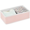 image:imagemDesign Set of 6 Storage Boxes  Bedroom Organiser Boxes for Lingerie Socks Bras and Accessories  Clothes Storage for Bedrooms  PinkWhite