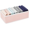 image:imagemDesign Set of 6 Storage Boxes  Bedroom Organiser Boxes for Lingerie Socks Bras and Accessories  Clothes Storage for Bedrooms  PinkWhite