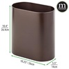 image:imagemDesign Slim PillShaped Metal 198 Gallon7 Liter Recycle Trash Can Wastebasket Garbage Container Bin  Bathroom Kitchen Bedroom Office  Durable Stainless Steel Mirri Collection BlackBronze