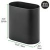 image:imagemDesign Slim PillShaped Metal 198 Gallon7 Liter Recycle Trash Can Wastebasket Garbage Container Bin  Bathroom Kitchen Bedroom Office  Durable Stainless Steel Mirri Collection BlackBlack