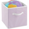 image:imagemDesign Small Fabric Collapsible Organizer Cube Bin Box with Front Handle for Cube Furniture Units Closet or Bedroom Storage Holds Clothing and Linens  Lido Collection  6 Pack  Bright Multicolor