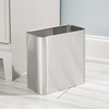 image:imagemDesign Small Metal 24 Gallon9 Liter Trash Can Wastebasket Garbage Bin for Bathroom Slim Rubbish Waste Bin Trashcans  Mirri Collection  Gray 23578MDBSTBrushed