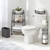 image:imagemDesign Small Metal 24 Gallon9 Liter Trash Can Wastebasket Garbage Bin for Bathroom Slim Rubbish Waste Bin Trashcans  Mirri Collection  Gray 23578MDBSTGraphite Gray