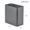 image:imagemDesign Small Metal 24 Gallon9 Liter Trash Can Wastebasket Garbage Bin for Bathroom Slim Rubbish Waste Bin Trashcans  Mirri Collection  Gray 23578MDBSTGraphite Gray