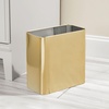 image:imagemDesign Small Metal 24 Gallon9 Liter Trash Can Wastebasket Garbage Bin for Bathroom Slim Rubbish Waste Bin Trashcans  Mirri Collection  Gray 23578MDBSTSoft Brass