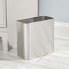 image:imagemDesign Small Metal 24 Gallon9 Liter Trash Can Wastebasket Garbage Bin for Bathroom Slim Rubbish Waste Bin Trashcans  Mirri Collection  Gray 23578MDBSTBrushed