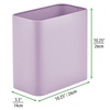 image:imagemDesign Small Metal 24 Gallon9 Liter Trash Can Wastebasket Garbage Bin for Bathroom Slim Rubbish Waste Bin Trashcans  Mirri Collection  Gray 23578MDBSTLight Purple