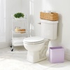 image:imagemDesign Small Metal 24 Gallon9 Liter Trash Can Wastebasket Garbage Bin for Bathroom Slim Rubbish Waste Bin Trashcans  Mirri Collection  Gray 23578MDBSTLight Purple