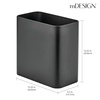 image:imagemDesign Small Metal 24 Gallon9 Liter Trash Can Wastebasket Garbage Bin for Bathroom Slim Rubbish Waste Bin Trashcans  Mirri Collection  Gray 23578MDBSTBlack