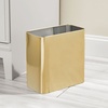 image:imagemDesign Small Metal 24 Gallon9 Liter Trash Can Wastebasket Garbage Bin for Bathroom Slim Rubbish Waste Bin Trashcans  Mirri Collection  Gray 23578MDBSTSoft Brass