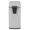 image:imagemDesign Small Modern 13 Gallon Rectangle Metal Lidded Step Trash Can Compact Garbage Bin with Removable Liner Bucket and Handle for Bathroom Kitchen Craft Room Office Garage  BlackGray