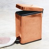 image:imagemDesign Small Modern 13 Gallon Rectangle Metal Lidded Step Trash Can Compact Garbage Bin with Removable Liner Bucket and Handle for Bathroom Kitchen Craft Room Office Garage  BlackCopper