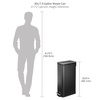 image:imagemDesign Small Modern 13 Gallon Rectangle Metal Lidded Step Trash Can Compact Garbage Bin with Removable Liner Bucket and Handle for Bathroom Kitchen Craft Room Office Garage  BlackBlack