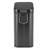 image:imagemDesign Small Modern 13 Gallon Rectangle Metal Lidded Step Trash Can Compact Garbage Bin with Removable Liner Bucket and Handle for Bathroom Kitchen Craft Room Office Garage  BlackBlack