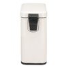 image:imagemDesign Small Modern 13 Gallon Rectangle Metal Lidded Step Trash Can Compact Garbage Bin with Removable Liner Bucket and Handle for Bathroom Kitchen Craft Room Office Garage  BlackCream